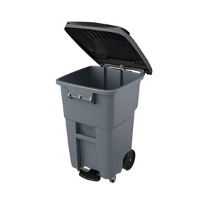 Contenedor Gris de Basura RB con Tapa Rollaout y Pedal de 32 Galones