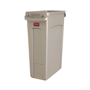 Basurero sin Tapa Beige, estilo SLIM JIM de 87 Lt.