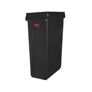 Basurero sin Tapa Negro, Estilo SLIM JIM de 87 Lt.