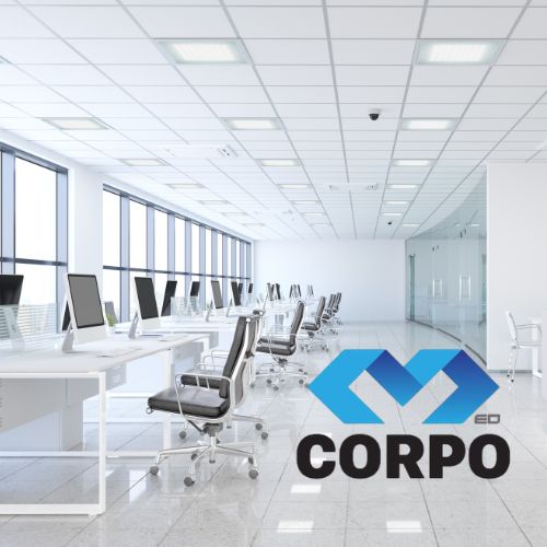 Instalaciones corporativas en Guatemala mantenidas con productos de higiene, limpieza y desinfección institucional distribuidos por CORPOMED